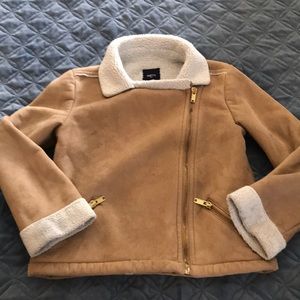 Gap jacket with asymmetrical zipper.